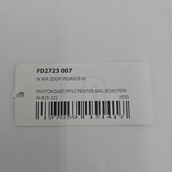 Nike Womens 8 Air Zoom Pegasus 41 running shoe Photon Pewter Pink - Picture 13 of 13